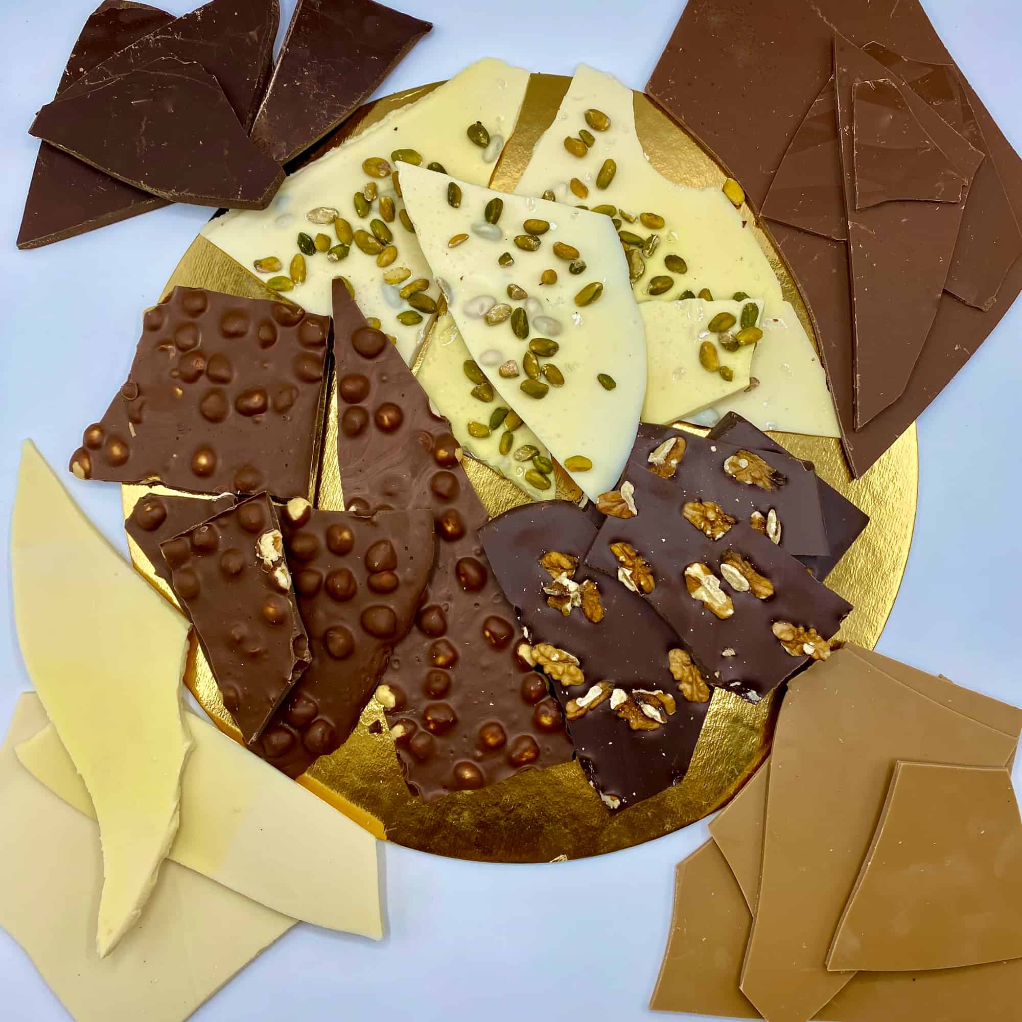 Confezione assortita lastre di cioccolato gr. 400